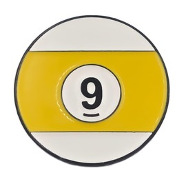 Funny & Unique Golf Ball Markers with Hat Clip – Food & Fun Icons – Perfect Golf Accessories & Gifts (9-Ball Billiards)