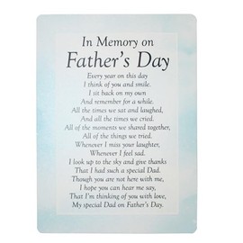 In Memory on Father's Day Waterproof Graveside Memorial Card 16cm