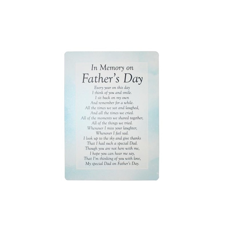 In Memory on Father's Day Waterproof Graveside Memorial Card 16cm