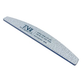 TNBL Nail File Professional Quality (80/80 Grit Half Moon Zebra) Pack of 10 for Manicure & Pedicure Shaping & Styling