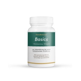 Histaminikus Basics 90 vegane Kapseln (1 Monat) mit magenfreundlichem Vitamin C + Quercetin + Magnesium + Calcium, geeignet bei Histaminintoleranz - ohne Füllstoffe - ohne Zusatzstoffe