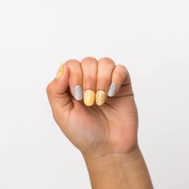 BUFFI Press-On Nails Charmed Life - Short Oval Press On Nails Short Oval Tips Glitter Accent Fake False Nails Pearl Charm Gems Rhinestone Cute Trendy Korean K-Nail Chic Viral Spring Season Nails Glue On Nails Nail Glue Fake Nail Kit False Nails Full Cove