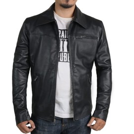 Laverapelle Men's Genuine Lambskin Leather Jacket (Black, Large, Polyester Lining) - 1801004
