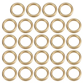 Niaciswe Carabiner for Bags, Pack of 24 Carabiner Hooks, Mini Carabiners, Small Round Carabiner Rings, Zinc Alloy Carabiner Ring, Buckle, Spring Clip, Carabiner, Gold, 28 mm for Bags, DIY Crafts