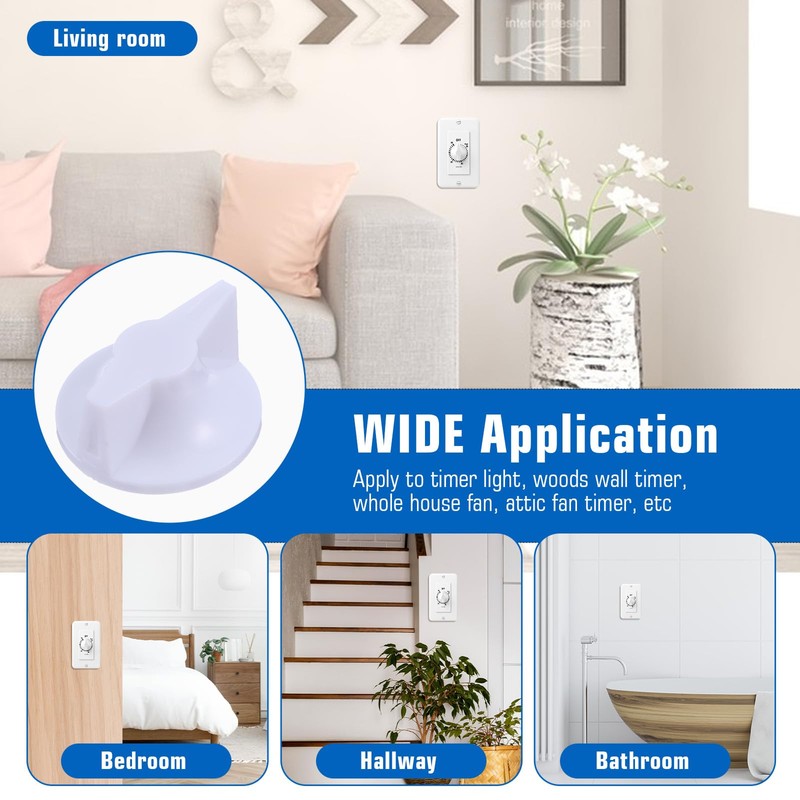 6Pcs Timer Knob Replacement, Timer Switch Knob Compatible with Intermatic