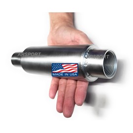 ARSPORT 1" NPT Female thread Muffler 304 Stainless Steel for Predator 301, 420, 459, GX240, GX270, GX390 Compatible with Exhaust Flex tubig, Generators, Engines between 9-20HP