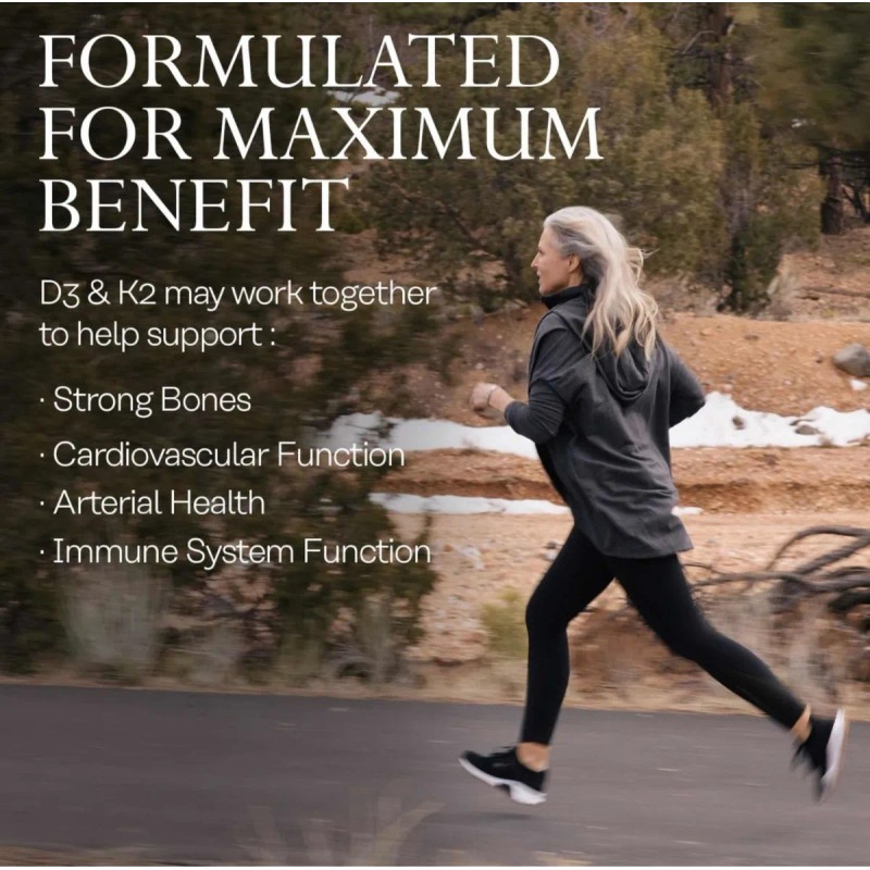 Solaray Vitamina D3 + K2 (60 Cápsulas) 5000iu Hecho En