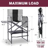 Foristrail 30" Tall Directors Chair with Side Table, 400LBS Bar