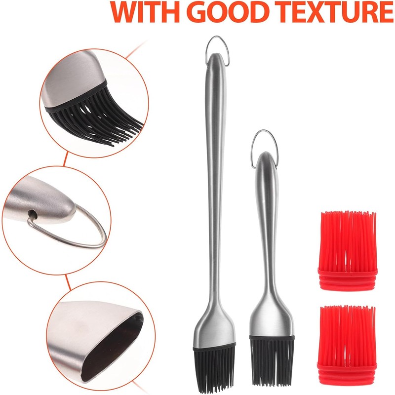 MAGICLULU y Cabezal de Silicona para Untar Mango de Acero