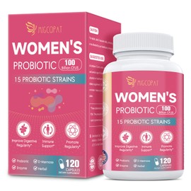 Probiotics for Women, 100 Billion CFU Womens Probiotic with Prebiotics, Digestive Enzymes, D-Mannose & Cranberry Extract for Immune Support, Vaginal & Urinary Health, Digestive Balance - 120 Capsules