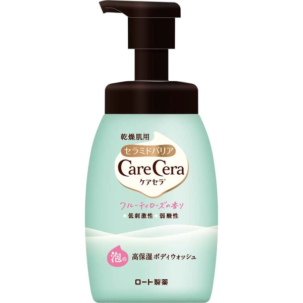 CareCera Highly Moisturizing Foam Body Wash, Body Soap, Fruity Rose Scent, 15.9 fl oz (450 ml) (x1)