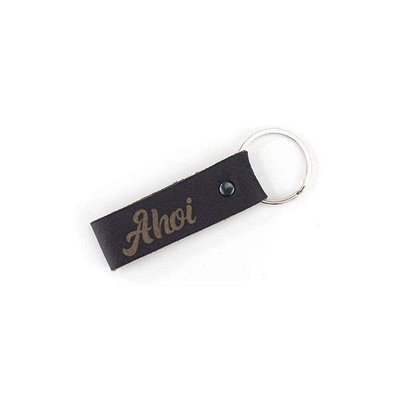 "Ahoi" key ring made of genuine leather, with high-quality key