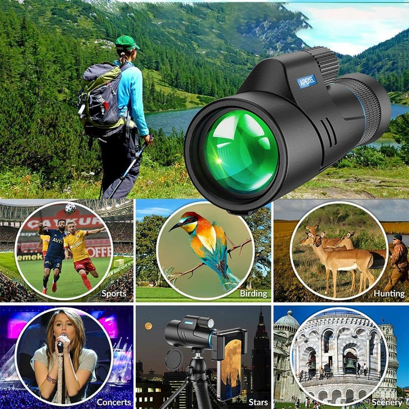 APEXEL Monocular, Zoom Type, 10-20x, A-APL-10-20x50Z, 2.0 inches (50 mm),
