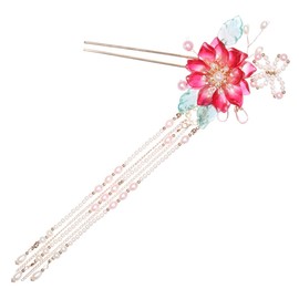FOMIYES Metal Hairpin Women's Hair Fork Tassel Hair Stick Flower Hairpin Girls Hair Accessory Vintage Style Hair Chopstick