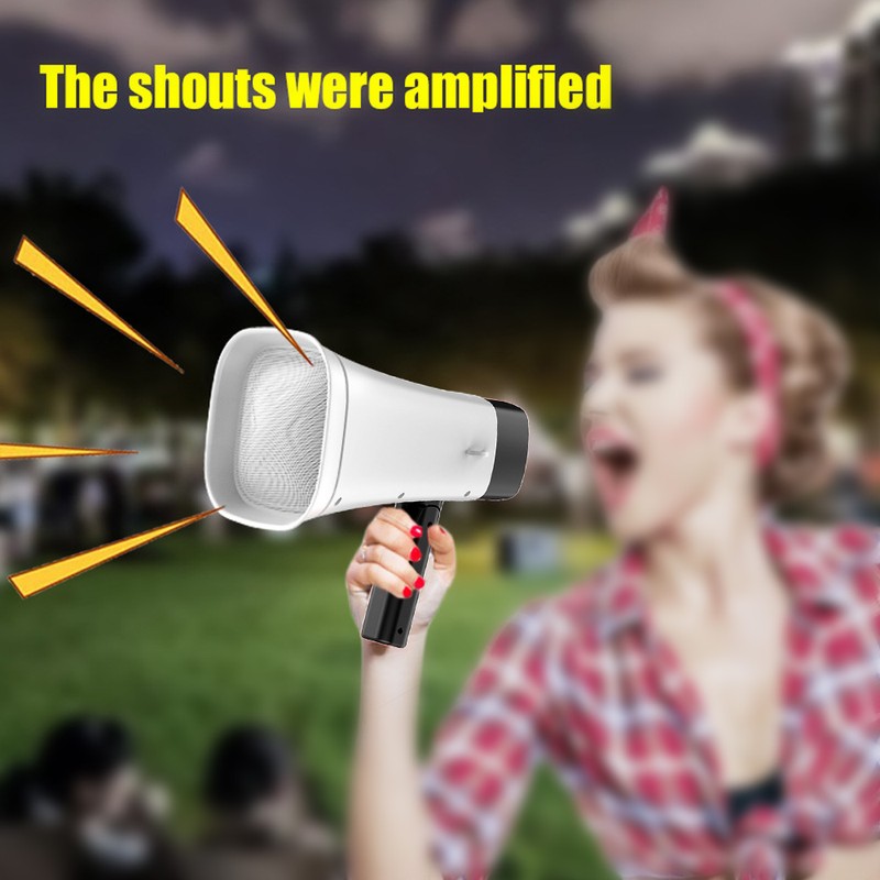 Solar-Powered Megaphone Speaker Portable Wireless BT PA Bullhorn Outdoor Recording