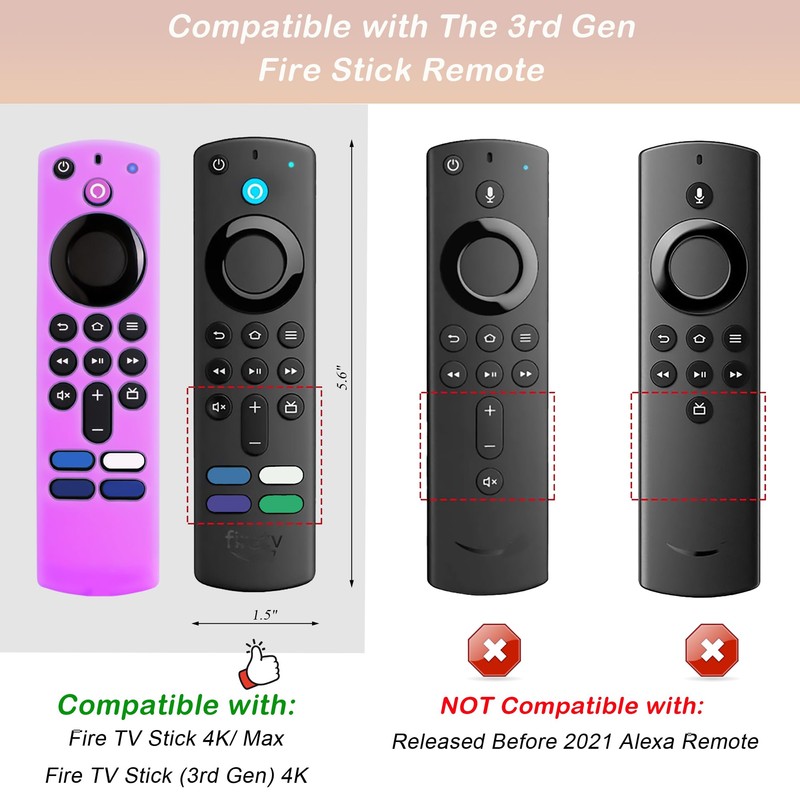 GMXT Remote Cover Glow in The Dark Compatible with Fire