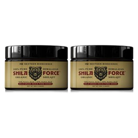 ShilaForce Shilajit (2-Pack) Pure Gold-Grade Wild-Harvested Himalayan Organic Resin - 500mg 70% Fulvic Acid & 10% Humic Acid with 85+ Trace Minerals for Enhanced Energy & Immune Support