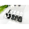 wennuo 100Pcs Sewing Buttons,Round Black 4-Hole Craft Buttons,5 Perfect Sizes