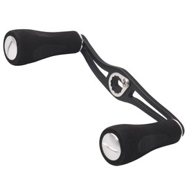 VISPREA Reel Parts Bait Reel Handle EVA Knob Aluminum Alloy Crank Custom Parts Replacement for Shimano Daiwa Daiwa Abu Garcia Abu Garcia Yu376 (Silver)