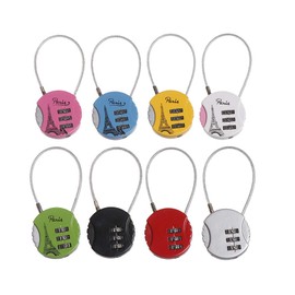 Vogueing Tool Password Lock Resettable Set, 3 Digit Combination Padlock Code Lock for Gym Travel Suitcase Outdoor, School, 1Pcs Fence Locker (Red)