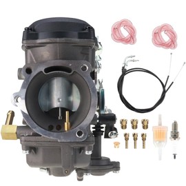 YJGZSVK CV40 Carburetor with 43" PVC Throttle Cable fits Harley Davidson Dyna Electra Glide Fatboy Softail Sportster 1200 XLH1200 Sportster 883 XL883 XLH883 27421-99 27421-99A