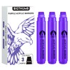 BIGTHUMB 3 Pcs Purple Jumbo Permanent Markers: 15mm Wide Tip