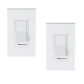 CLOUDY BAY in Wall Dimmer Switch for LED Light/CFL/Incandescent,3-Way Single Pole Dimmable Slide, 600W max Incandescent,150W max Dimmable LED/CFL, Cover Plate Included, Pack of 2