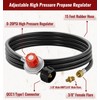 CALPOSE 15FT High Pressure Propane Regulator Hose, 0~20PSI Adjustable Propane