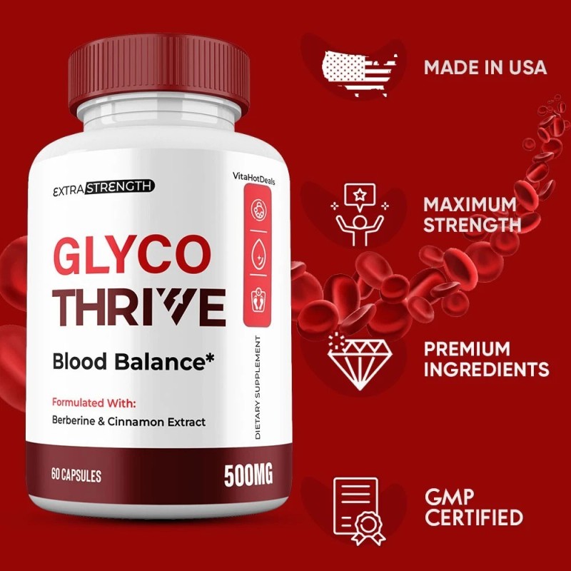Glyco Thrive Balance Capsules, Max Strength, Glycogen Balance Formula (1