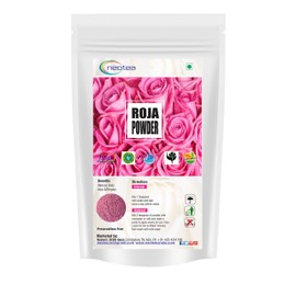 Neotea Natural Roja Powder | Organic Rose Petal Powder for Skin Care | Hair Care | Face Masks | 100% Pure, Chemical-Free, Vegan, and Cruelty-Free (200 GM)