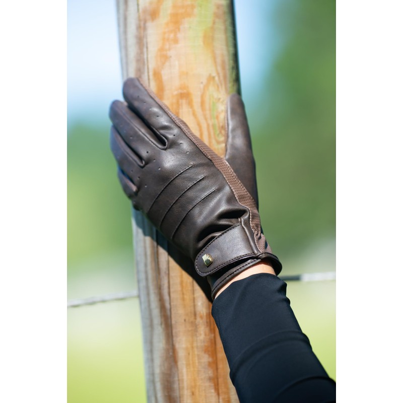 Roeckl Sports Malaga Riding Gloves Tournament Summer Gloves, Mocha Antique