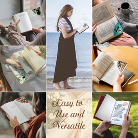 Icycay Cute Elephant Corner Bookmarks, Funny Leather Book Accessories for Book Lovers, 3 Pcs Reading Book Page Markers for Women Men Student Teacher Girls Boys Kids Retirement Birthday Gifts