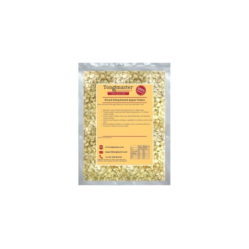 Diced Dehydrated Dried Apple Flakes - 100g