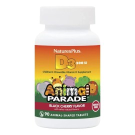 NaturesPlus Animal Parade Vitamina D3 Sin Azúcar 90 Tabletas