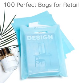 Choice Marts Merchandise Bags Pastel Blue Color 9"x12" Size 1.5Mil Thick Glossy Bags