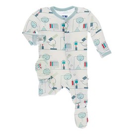 KicKee Pants Print Footie with Snaps (Natural Chemistry Lab - 18-24 Months)