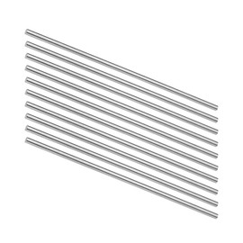 sourcing map Round Steel Rod, 4mm HSS Lathe Bar Stock Tool 150mm Long, for Shaft Gear Drill Lathes Boring Machine Turning Miniature Axle, Cylindrical Pin DIY Craft Tool, 10pcs