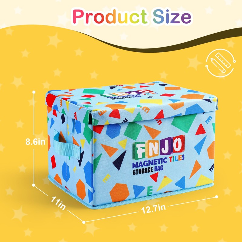 FNJO Toy Storage Bin,Foldable Toy Organizer with Lid, Playroom Organizer,Toy