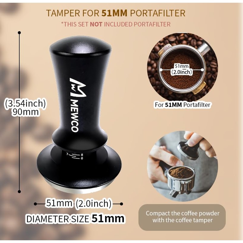 7 Pack Espresso Tamper Station&Coffee Distributor Tamper&Espresso WDT Stirrer&Coffee Tamping&Brush&Coffee