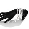 LKingel 2PCS Chunky Silver Bangle Bracelets for Women 18K Silver