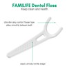 FAMILIFE Dental Floss, FAMILIFE Unwaxed Dental Floss Picks Unflavored Fluoride