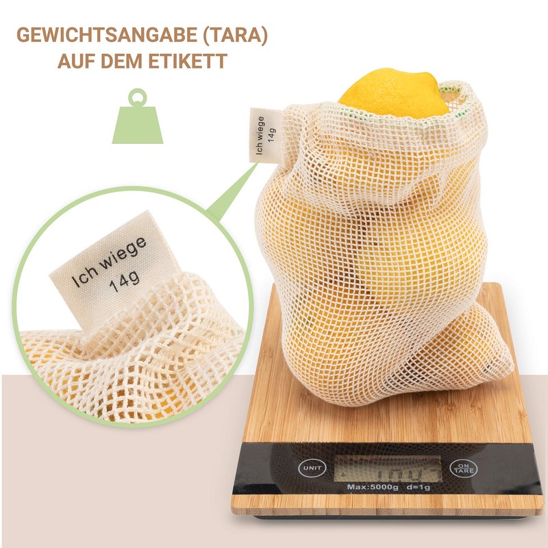 Obst- und Gemüsebeutel, 6er Set