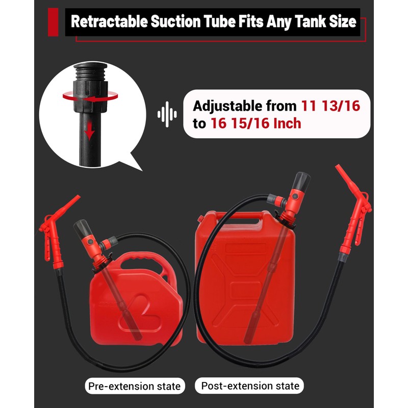 FUELIO 2025 UPGRADED Fuel Transfer Pump - Leak-Proof USB Charging