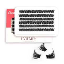 EXTENIFY 12mm Individual Lashes D Curl 80D Cluster Lashes 120pcs Eyelash Extenisons, DIY Lashes at home, Easy to Apply