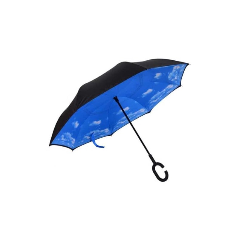 L&L® Double Layer C-Handle Inverted Upside Down Waterproof Reverse Umbrella
