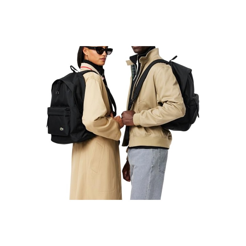 Lacoste Unisex Neocroc Backpack, Black, One Size