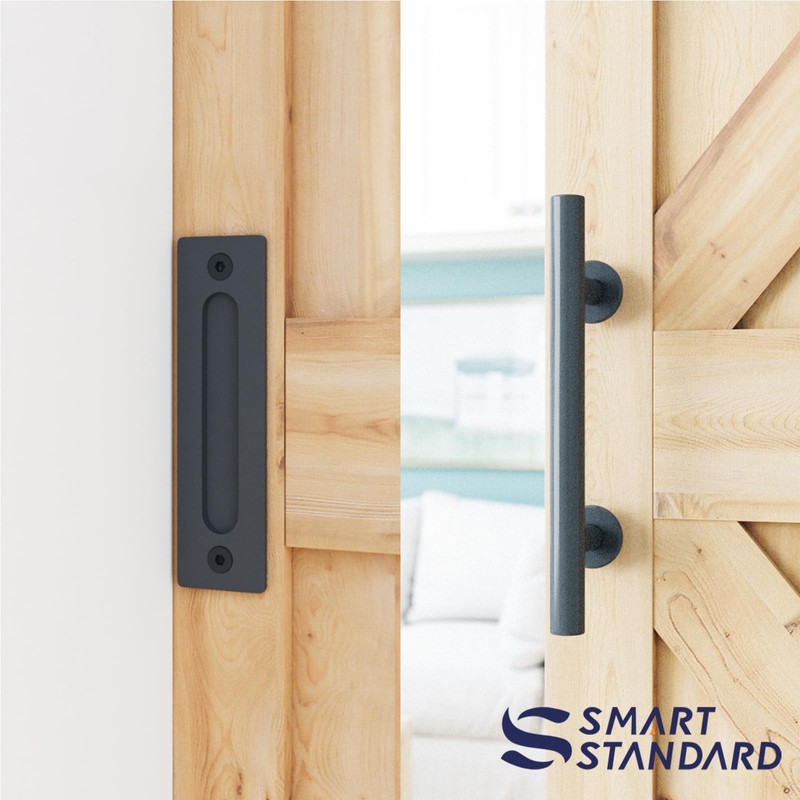 SMARTSTANDARD 5.5 FT Heavy Duty Sturdy Sliding Barn Door Hardware