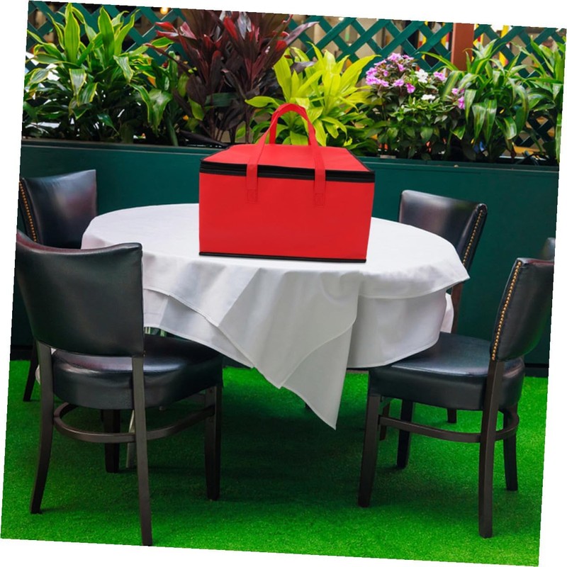 Bolsa Térmica Portátil para Alimentos, 35x35x22 CM, Roja