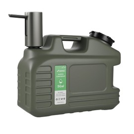 FIRINER 5 Gallon Water Jug, Bpa Free Large Water Jug with Spigot, Automatic Touch Control Water Pump, Emergency Water Container for Outdoor Hiking Camping