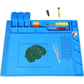 SVUPUE Soldering Mat, 45x30 cm Antistatic Repair Mat, Soldering Work Mat with Scale and Screw Position for Soldering, from Mobile Electronics Repair, Smartphones, Watches